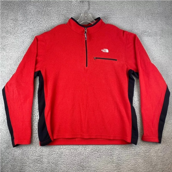 The North Face Other - North Face 1/2 zip Polartec fleece pullover XL red & black vintage 90s Slim fit